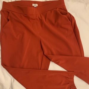 Burnt orange loft pull on pants